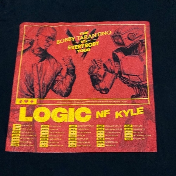 Logic The Bobby Tarantino vs Everybody Tour Tee Size Large - Picture 4 of 4